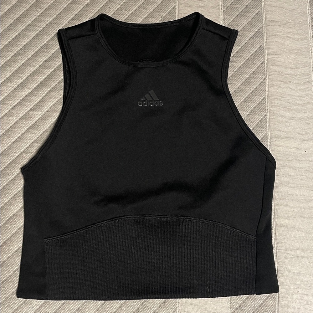 Adidas Sleek Black Athletic Crop Top
